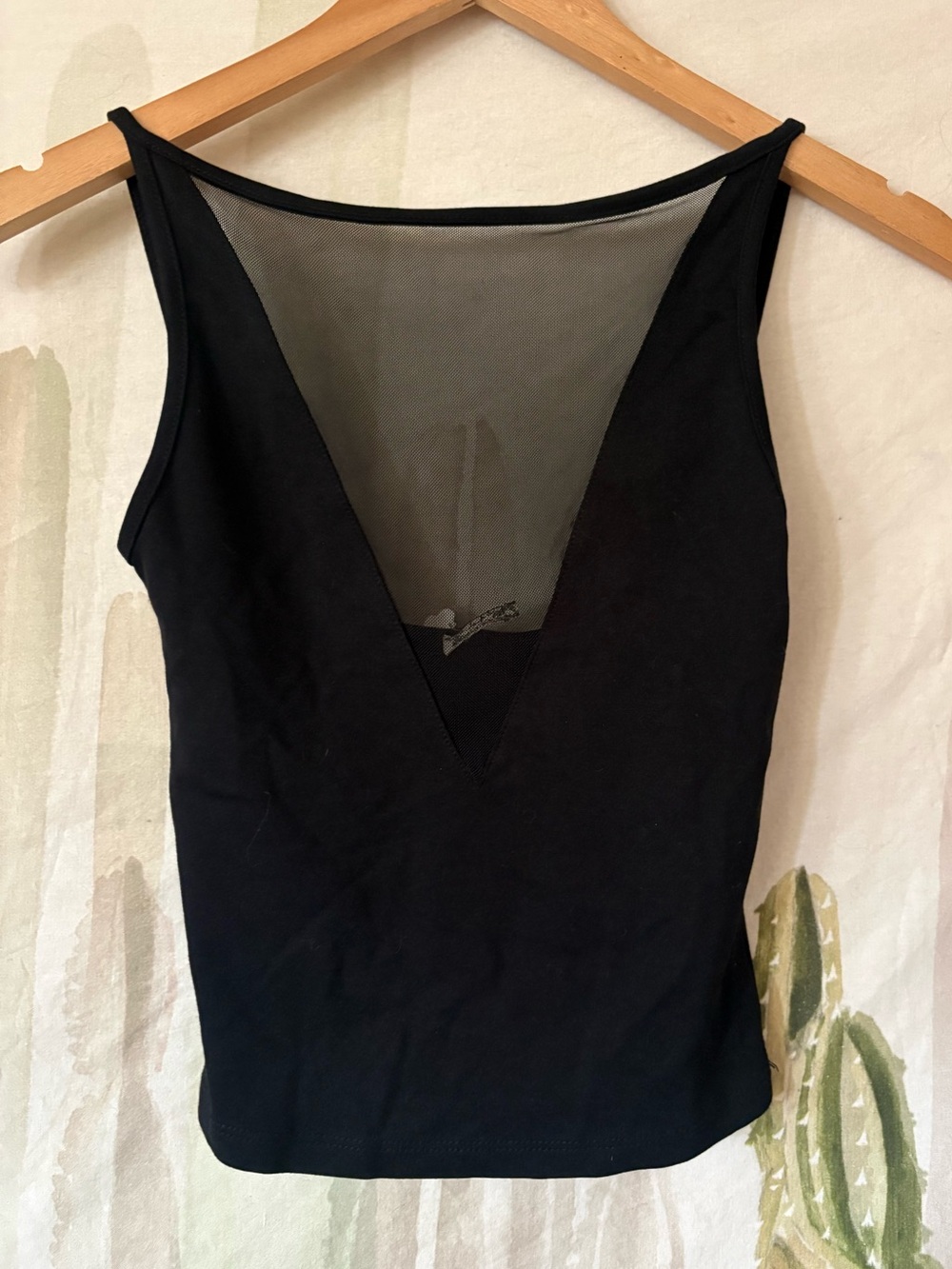 Free People Intimately Black Mesh-Back Tank Top 🌵XS